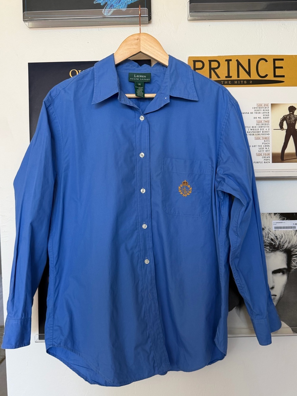 Ralph Lauren Royal Blue Long-Sleeve Button-Down Shirt
